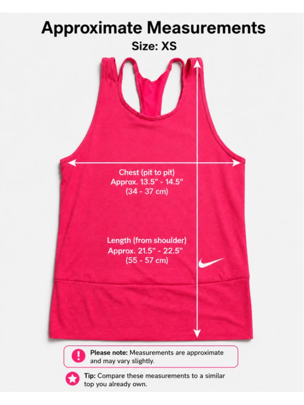 Nike Dri-FIT Women’s Pink Racerback Tank Top XS